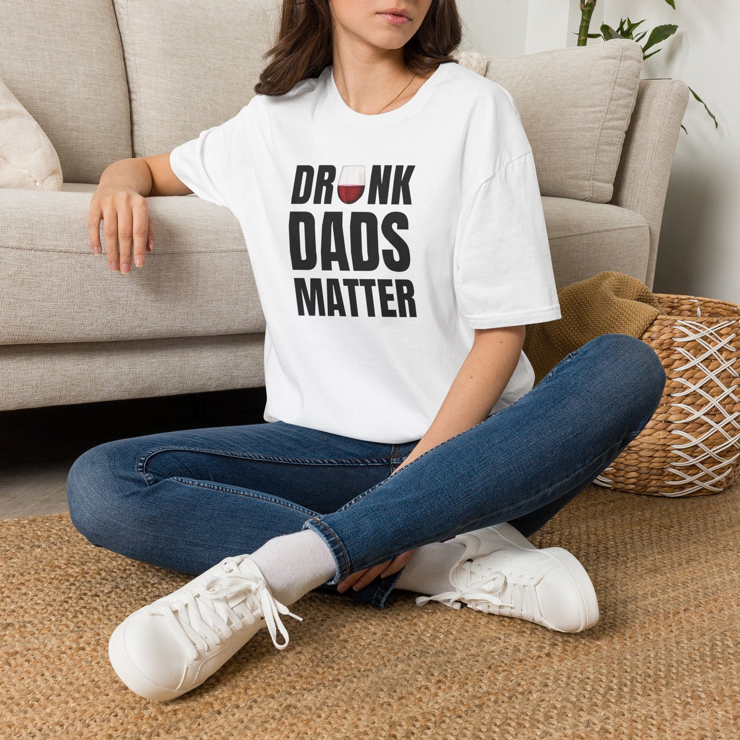 Drunk Dads Matter Crew Neck T-Shirt