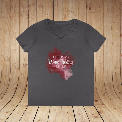 This Is My Wine Tasting Shirt Ladies V-Neck Tee