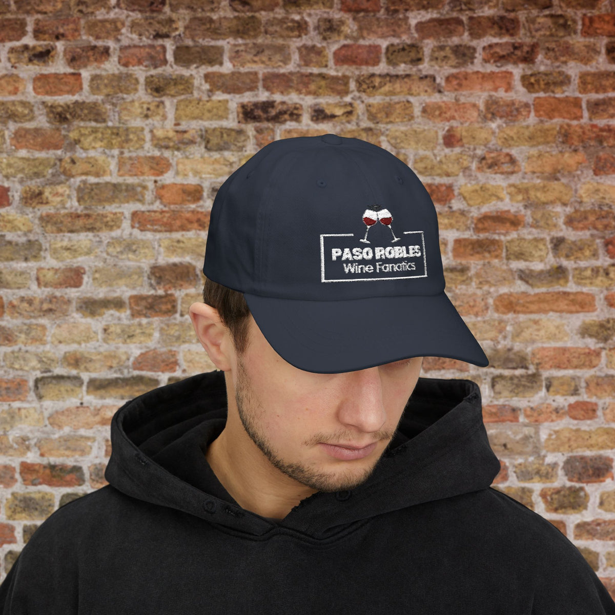 Paso Robles Wine Fanatics Toast Embroidered White Banner Cap
