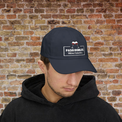 Paso Robles Wine Fanatics Toast Embroidered White Banner Cap