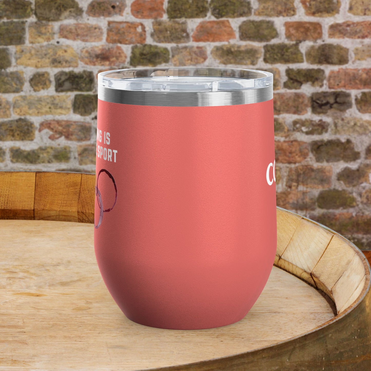Wine Tasting Is My Favorite Sport Personalized 12oz Wine Tumbler