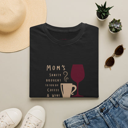 Mom's sanity brought to you by Coffee & Wine Crewneck Tee