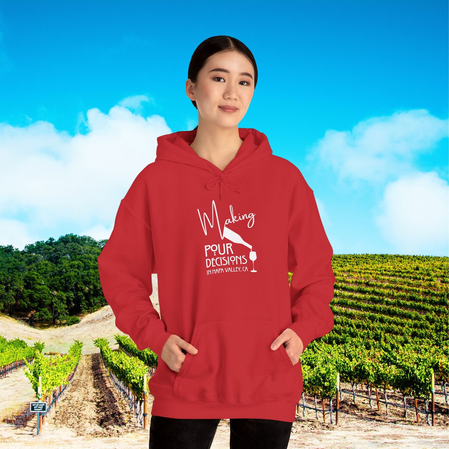 Making Pour Decisions in Napa Valley, CA Hoodie