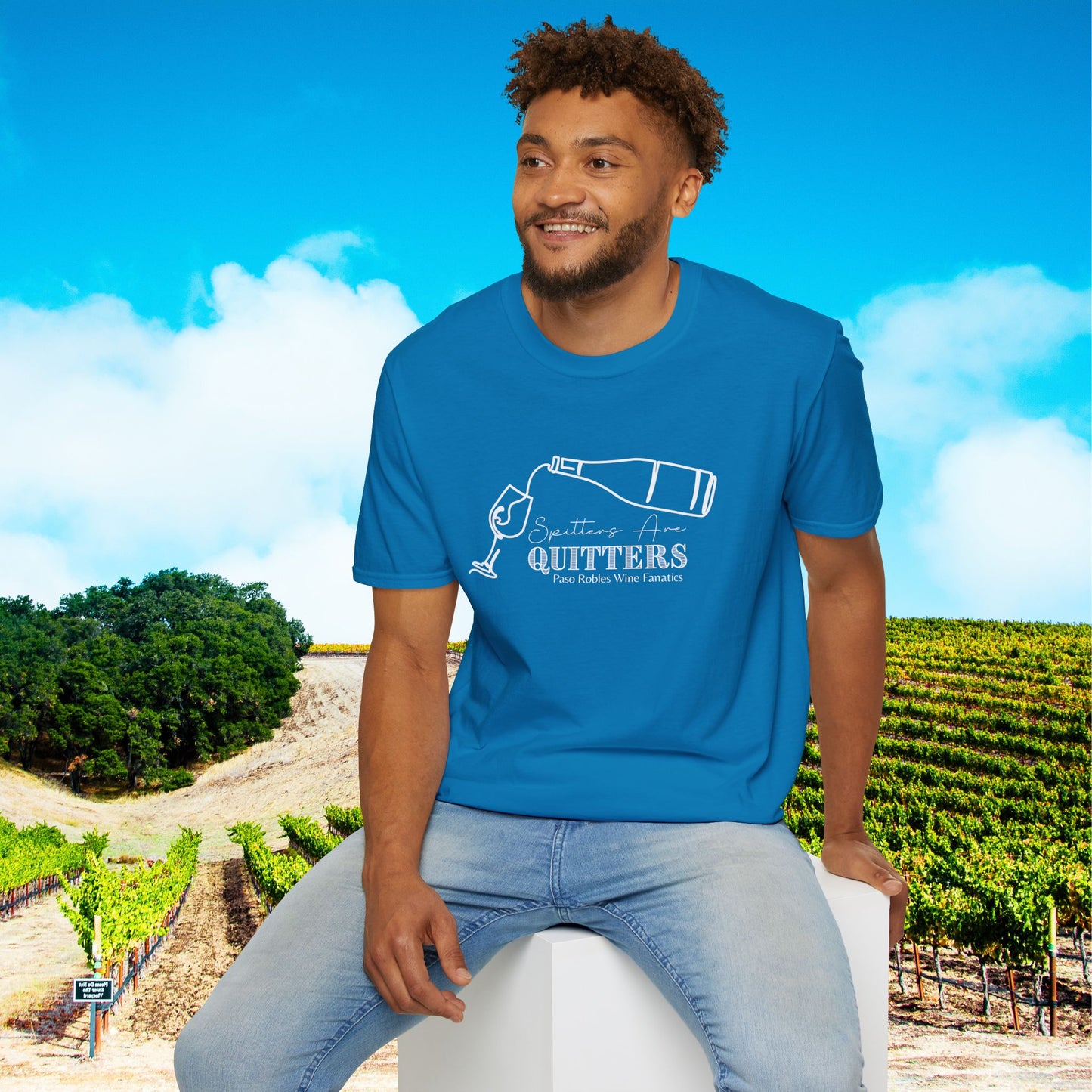Spitters Are Quitters wine Unisex Softstyle T-Shirt