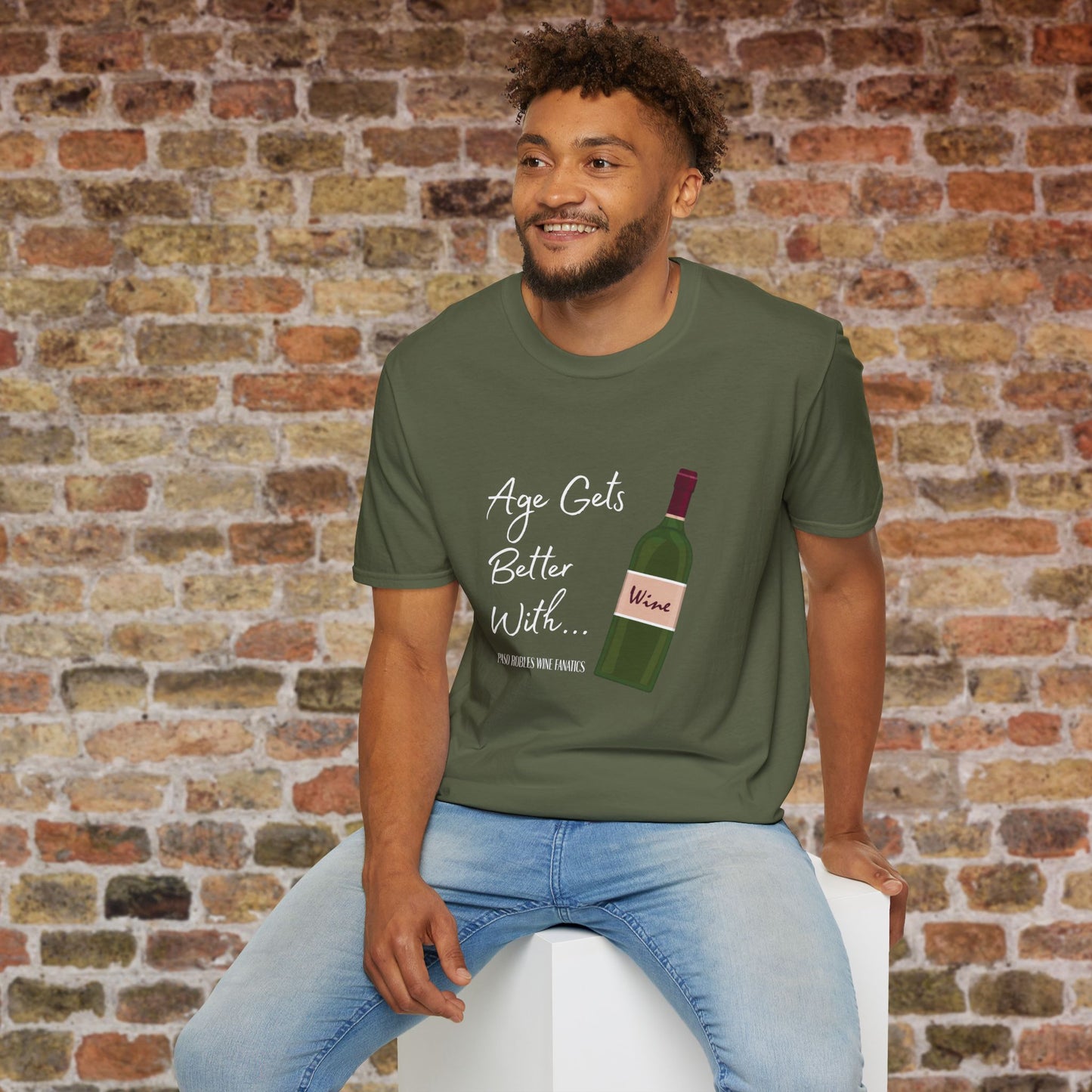 Age Gets Better With Wine Crewneck T-Shirt
