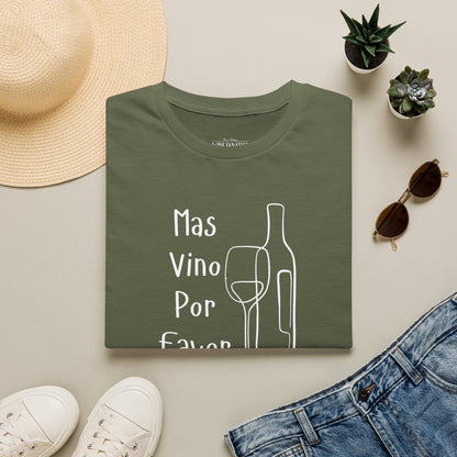 Mas Vino Por Favor Crewneck Tee