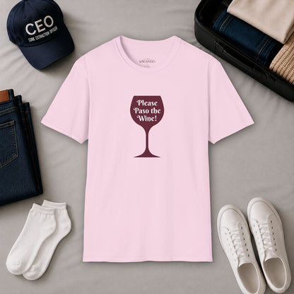 Please Paso The Wine Crewneck Tee