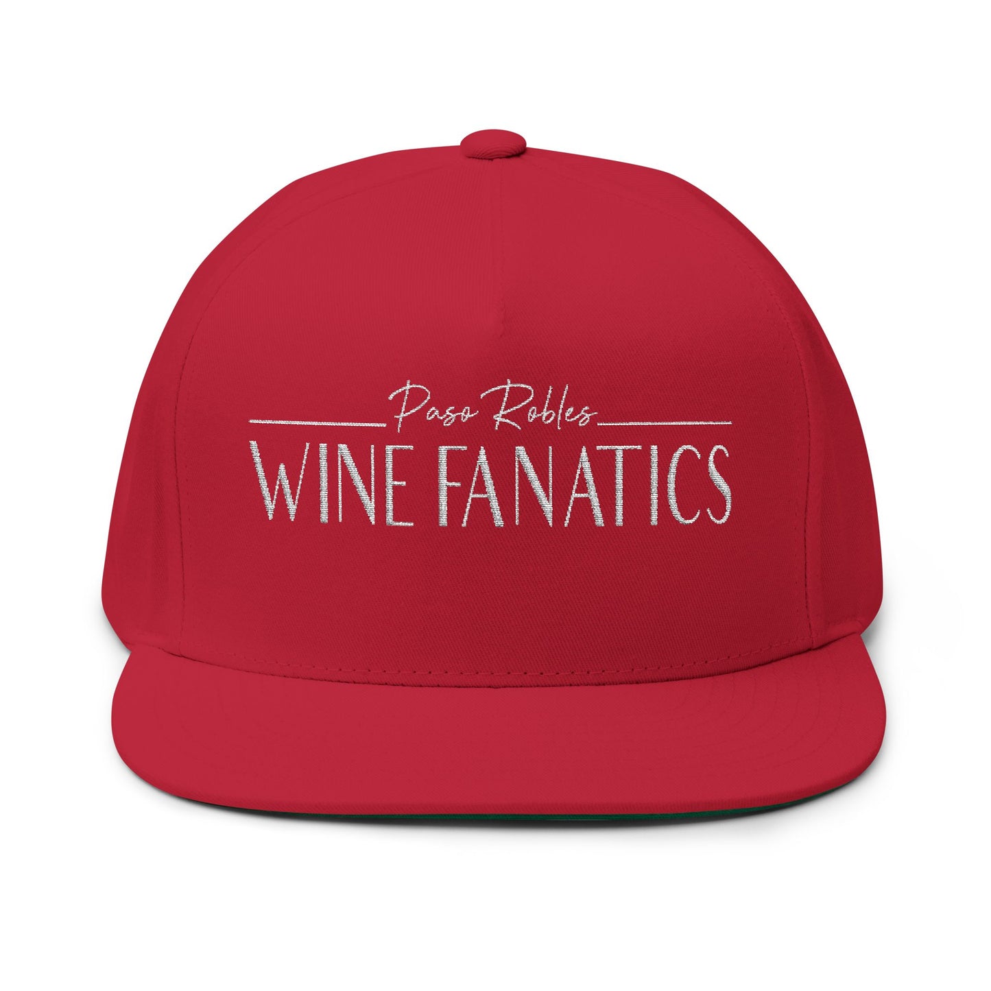 Paso Robles Wine Fanatics Embroidered Flat Bill Cap