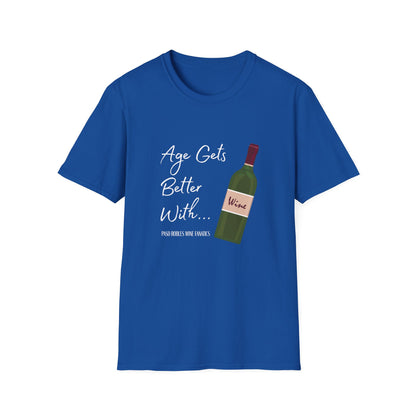 Age Gets Better With Wine Unisex Softstyle T-Shirt