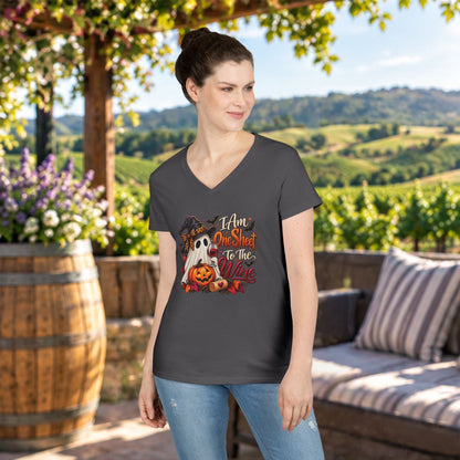 I Am One Sheet To The Wine Ladies V-Neck T-Shirt