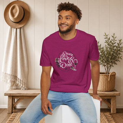 Peace, Love & Wine Crewneck Tee
