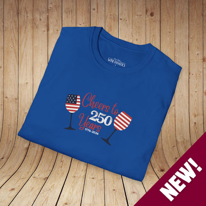 Cheers to 250 Years Independence Day Unisex Softstyle T-Shirt