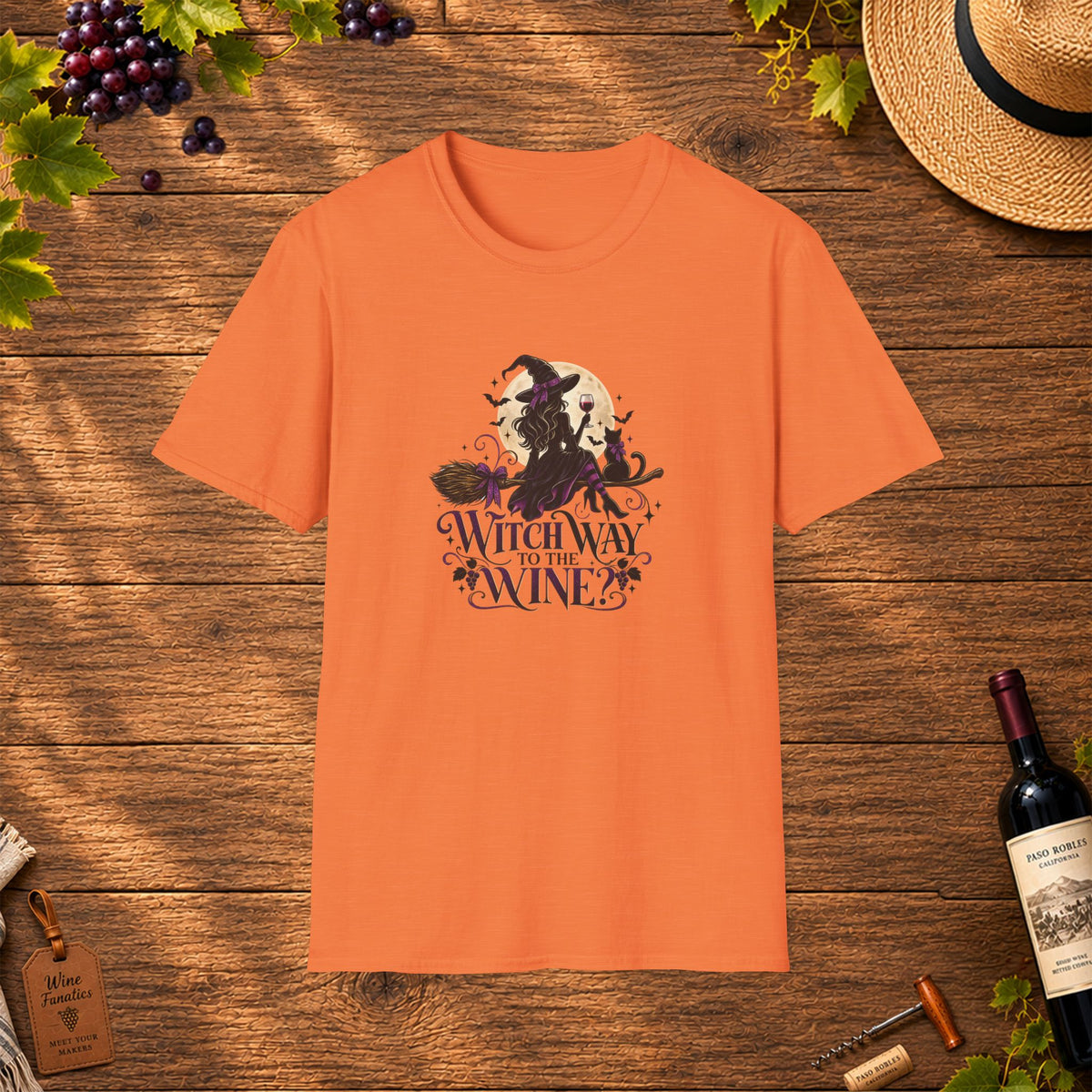 Witch Way To The Wine Unisex Softstyle T-Shirt