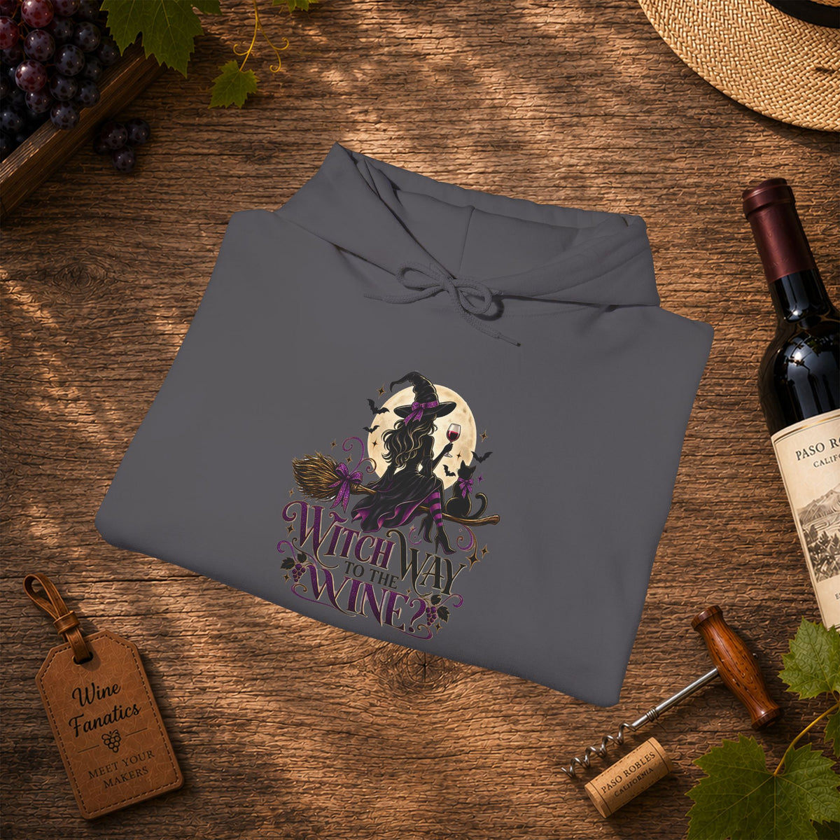 Witch Way To The Wine Hoodie