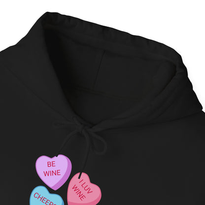 Wine Conversation Hearts Hoodie