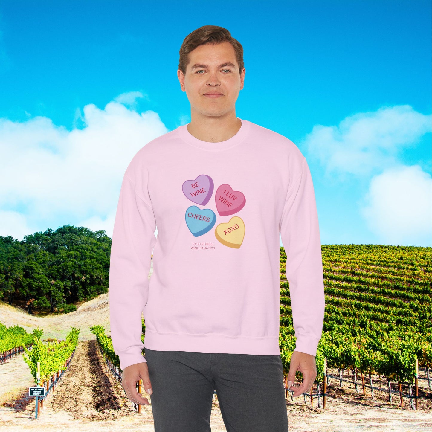 Wine Conversation Hearts Sweatshirt