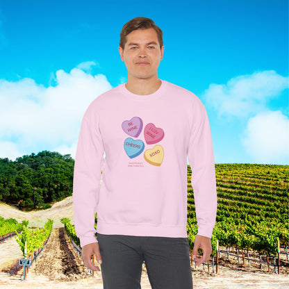 Wine Conversation Hearts Sweatshirt