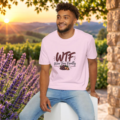 WTF Wine Tasting Finally Crewneck T-Shirt