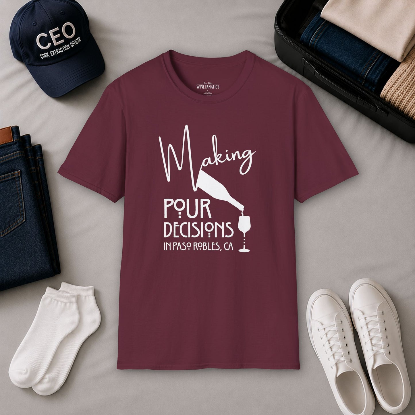 Paso Robles - Making Pour Decisions Crewneck Tee