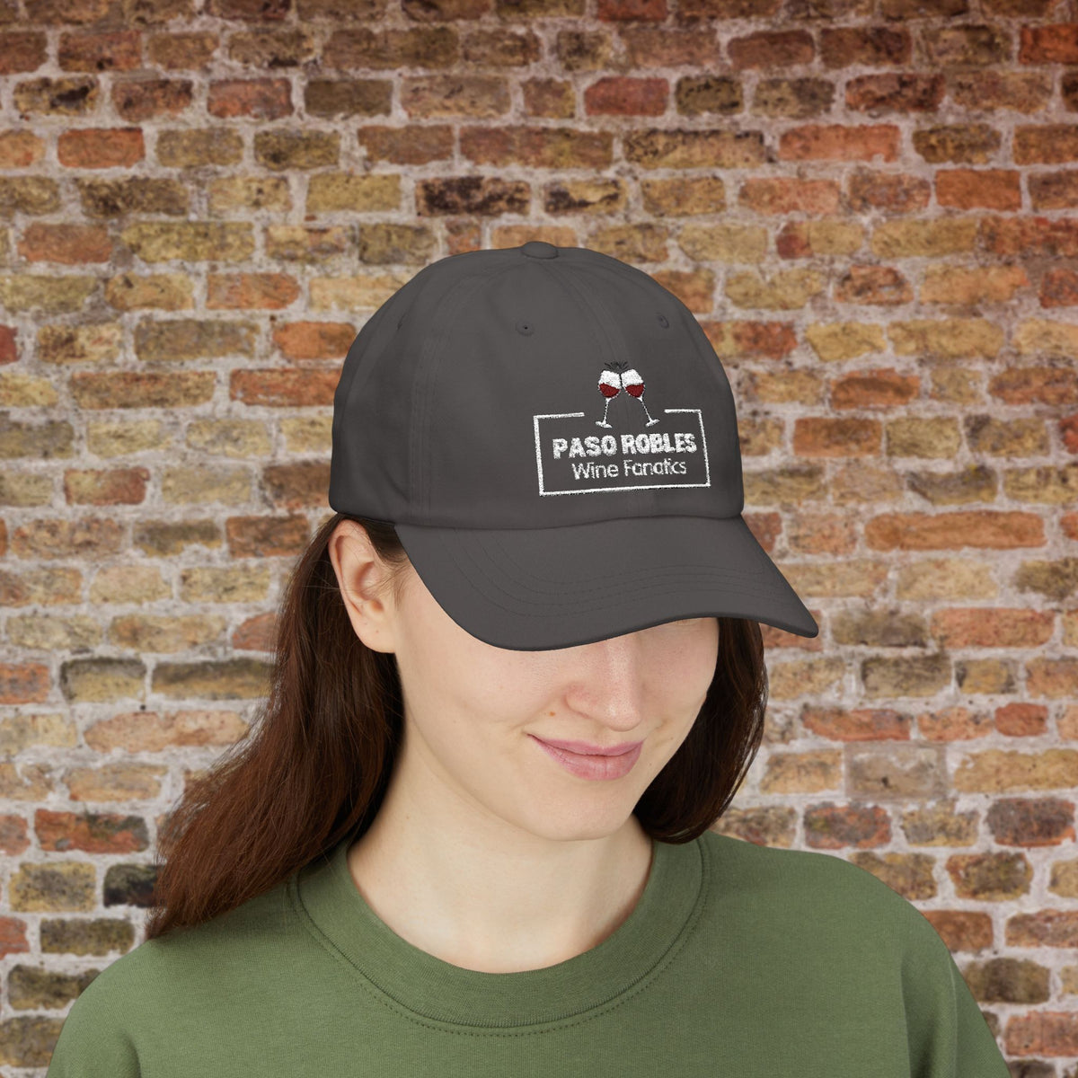 Paso Robles Wine Fanatics Toast Embroidered White Banner Cap