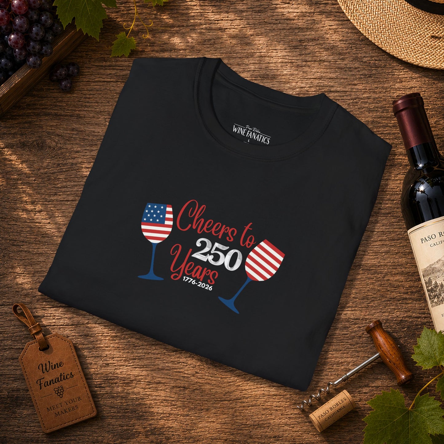 Cheers to 250 Years Independence Day Unisex Softstyle T-Shirt