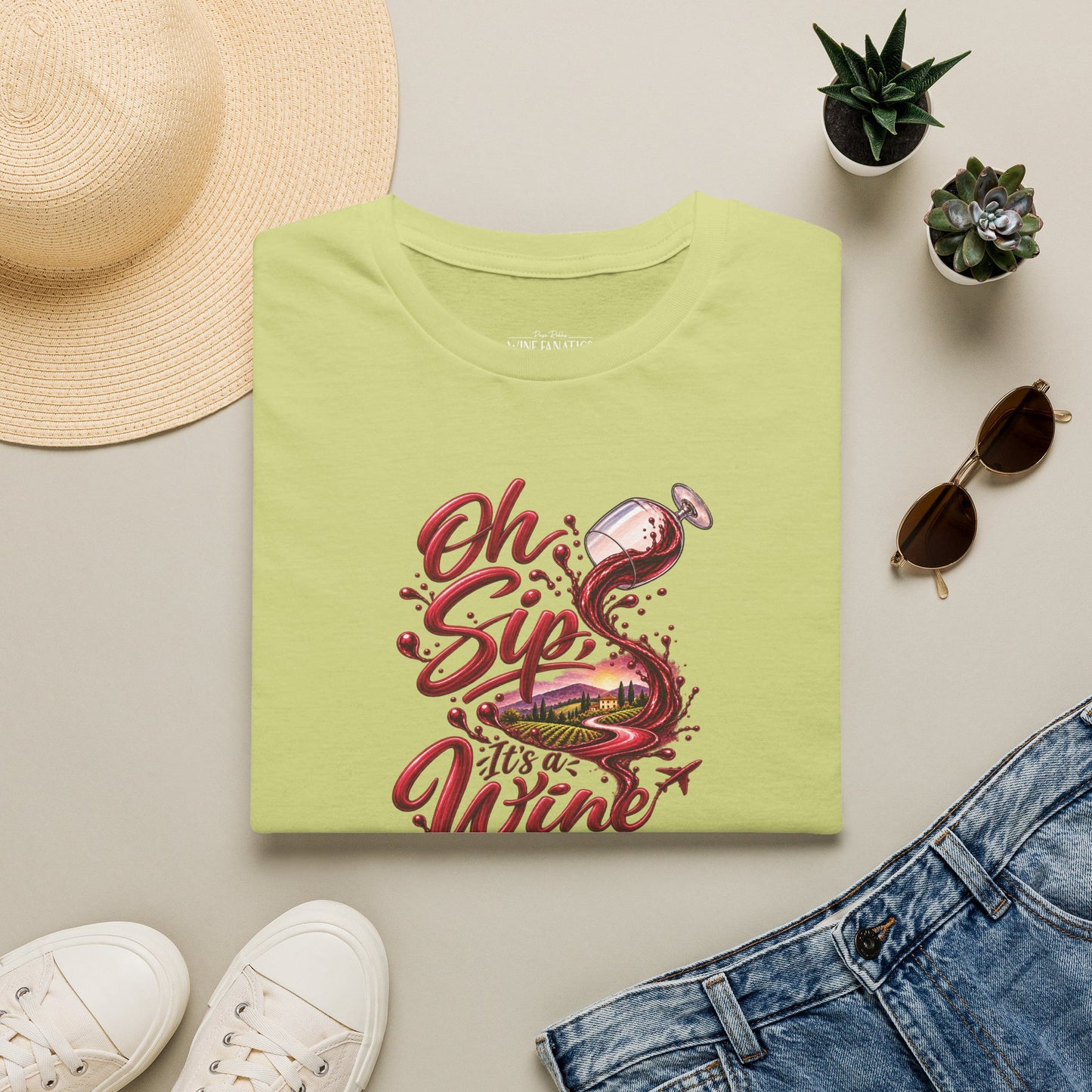Oh Sip It's A Wine Trip Personalized Crewneck Tee