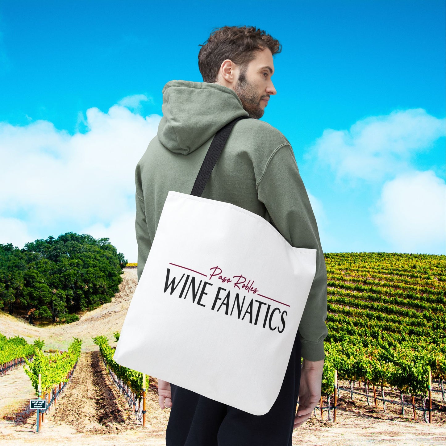 Paso Robles Wine Fanatics Logo Tote Bag