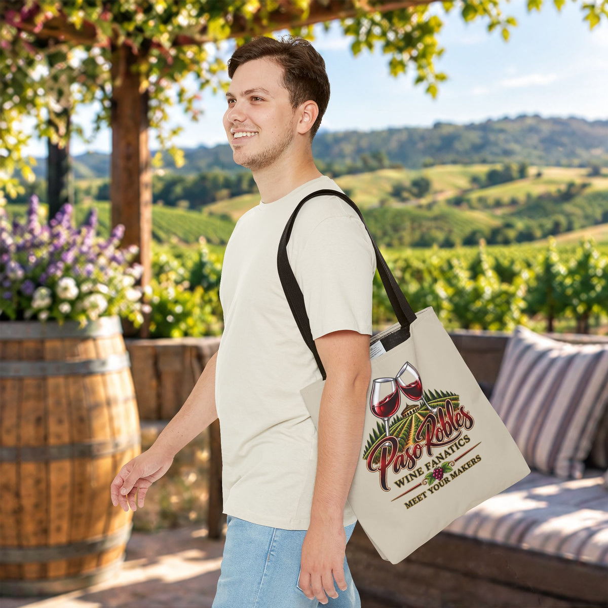 A Toast To Paso Robles Wine Fanatics Personalized Tote Bag