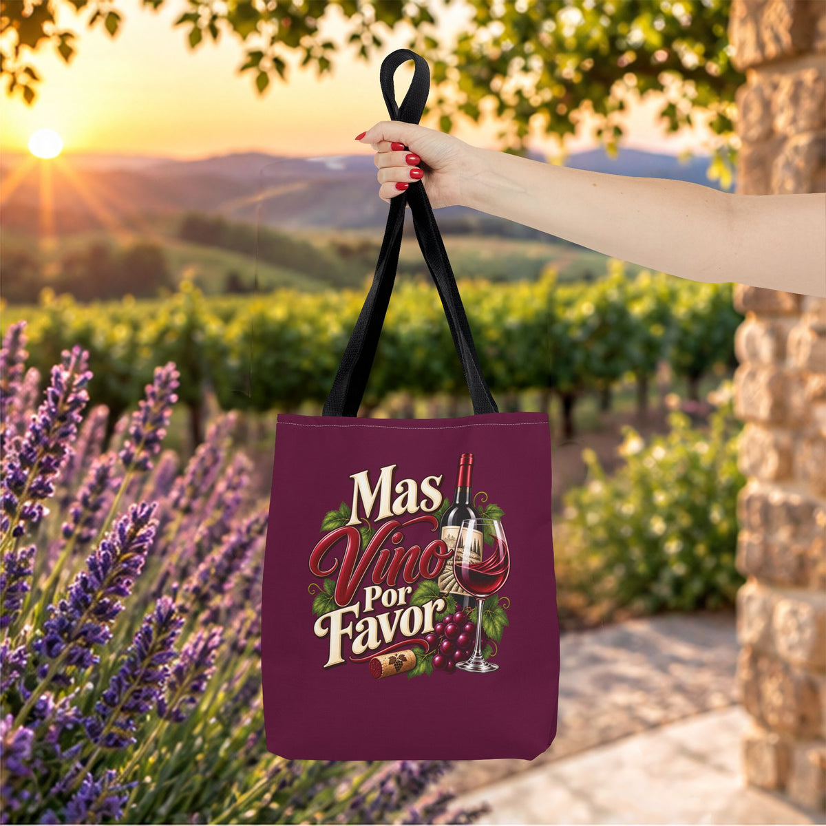 Mas Vino Por Favor Tote Bag