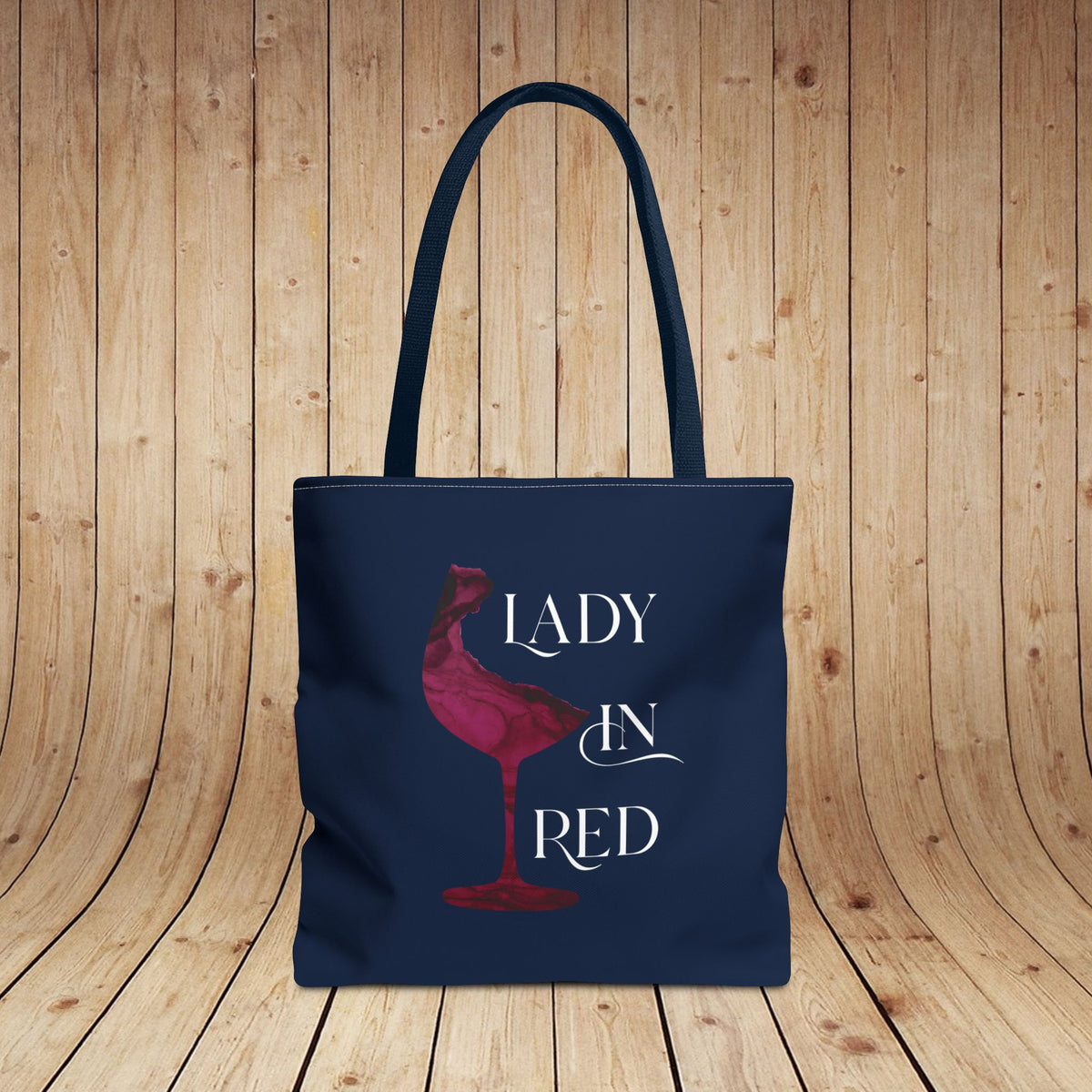 Lady In Red Personalized Tote Bag
