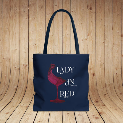 Lady In Red Personalized Tote Bag