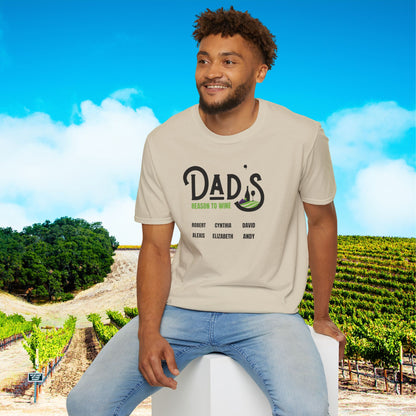Dad's Reason To Wine Personalized T-Shirt