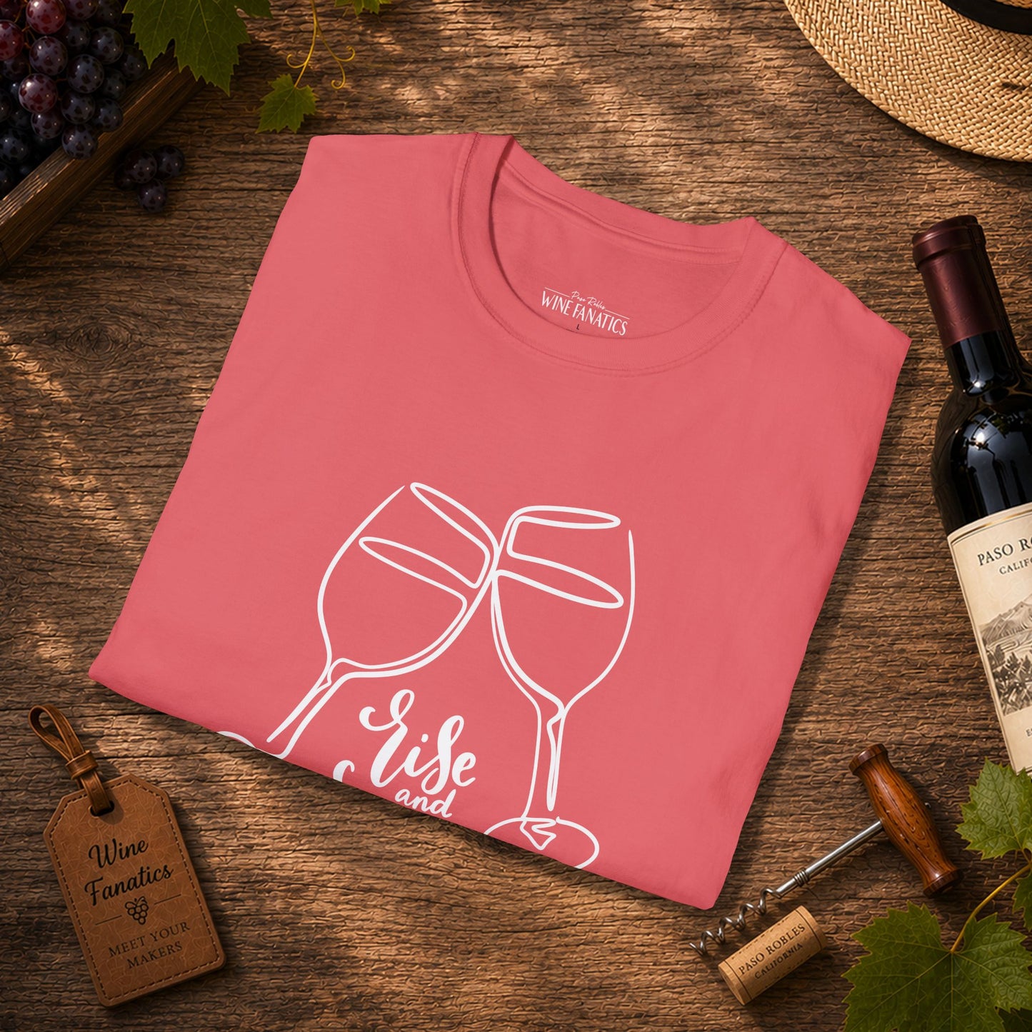 Rise & Wine Crewneck Tee