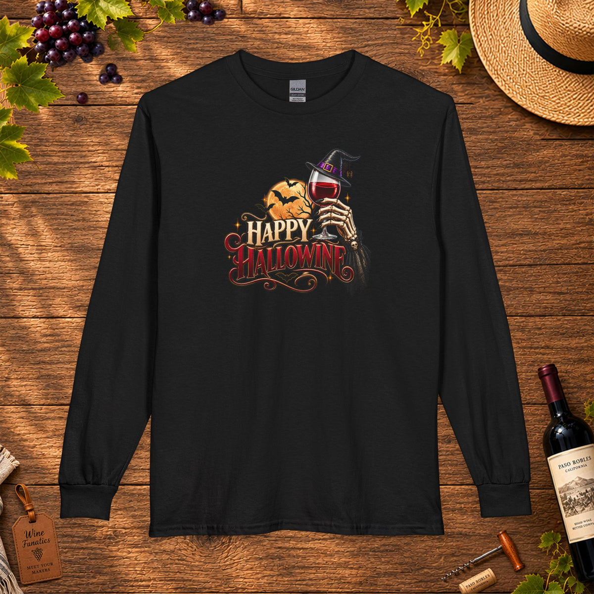 Happy Hallowine Long Sleeve T-Shirt