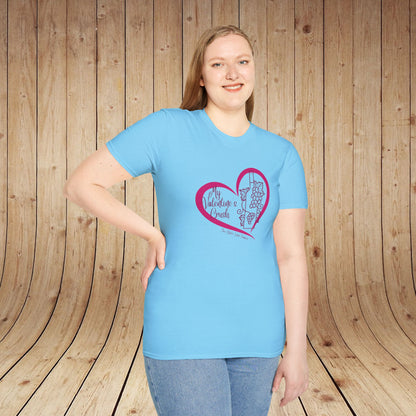 My Valentine's Crush (wine) Unisex Softstyle T-Shirt
