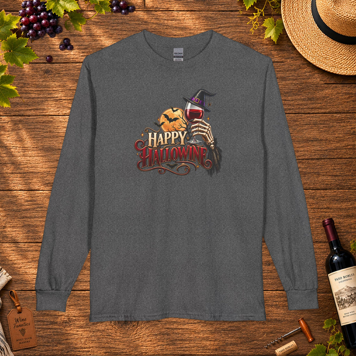 Happy Hallowine Long Sleeve T-Shirt