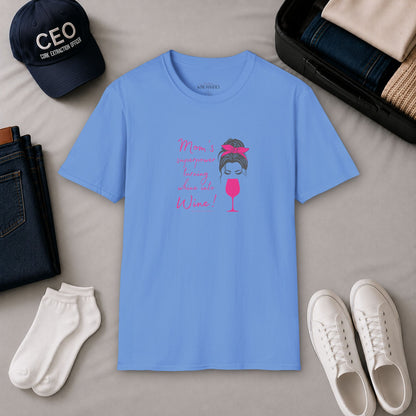 Mom's superpower, turning whine into Wine! Crewneck Tee