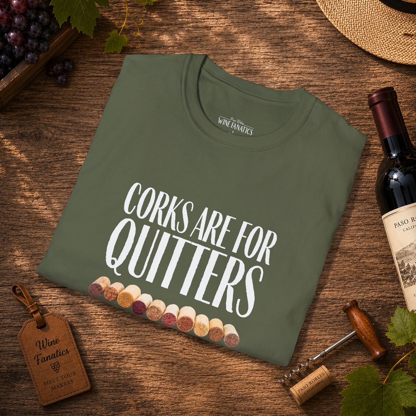 Corks Are For Quitters Crewneck Tee