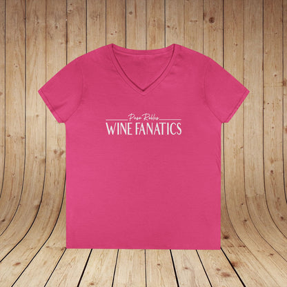 Paso Robles Wine Fanatics Logo Ladies V-Neck Tee