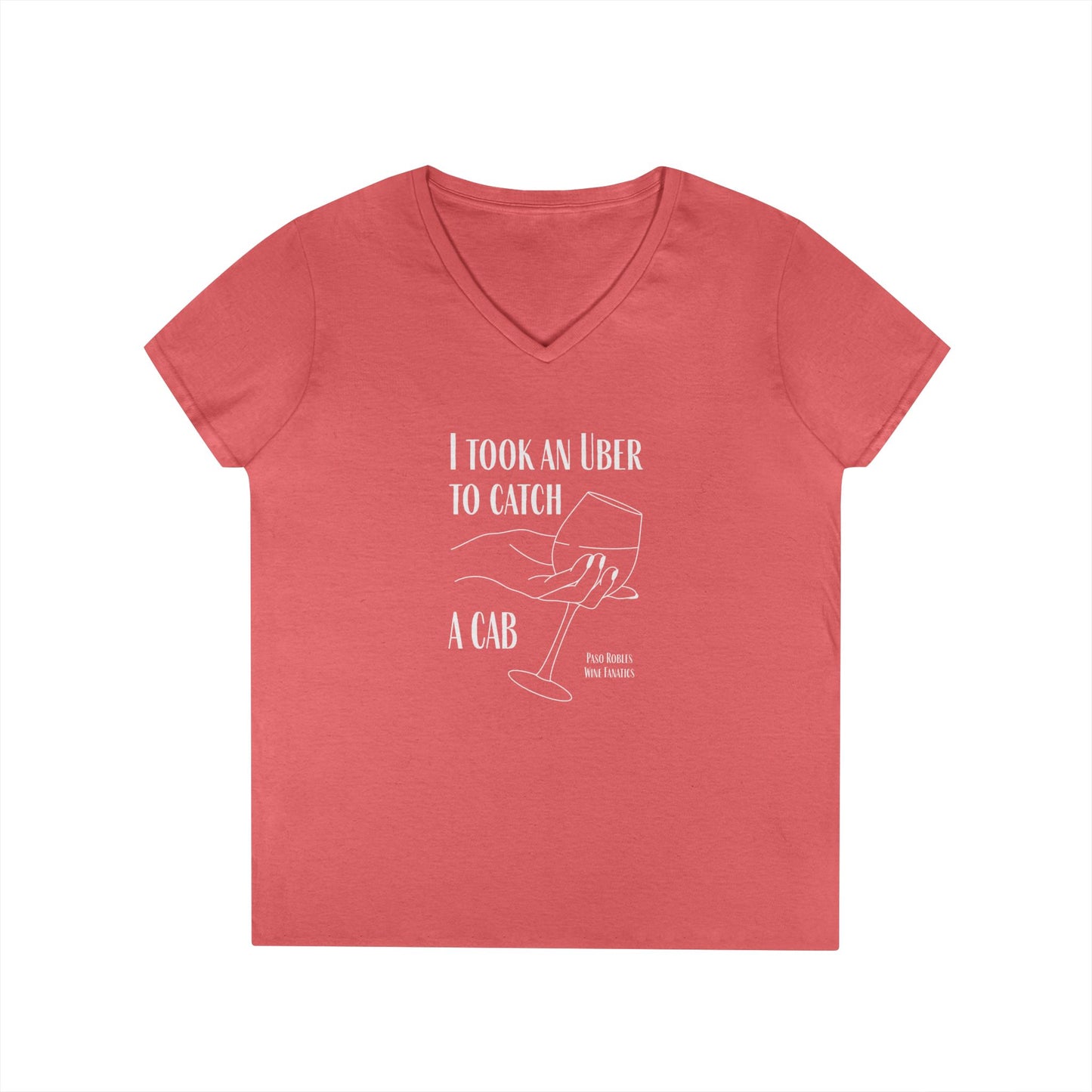 I Took An Uber To Catch A CAB Ladies V-Neck Tee
