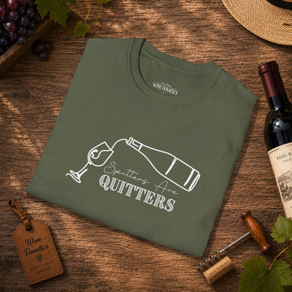 Spitters Are Quitters (wine) Crewneck Tee