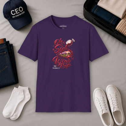 Oh Sip It's A Wine Trip Personalized Crewneck Tee