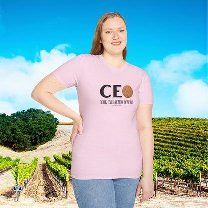 CEO Cork Extraction Officer Unisex Softstyle T-Shirt