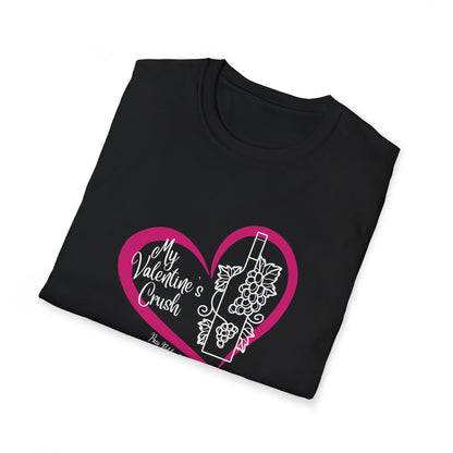 My Valentine's Crush (wine) Unisex Softstyle T-Shirt