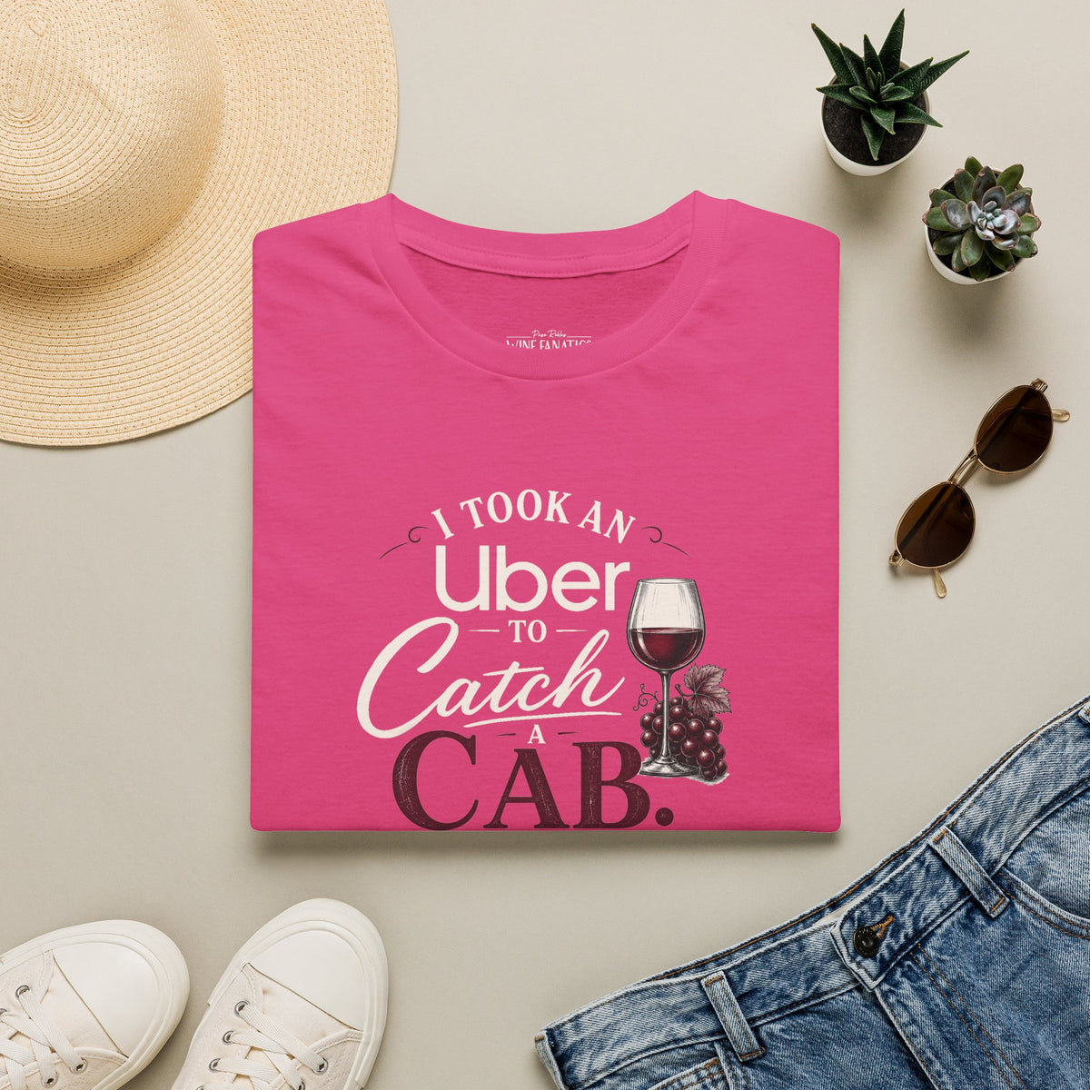 I Took An Uber To Catch A CAB Crewneck T-Shirt