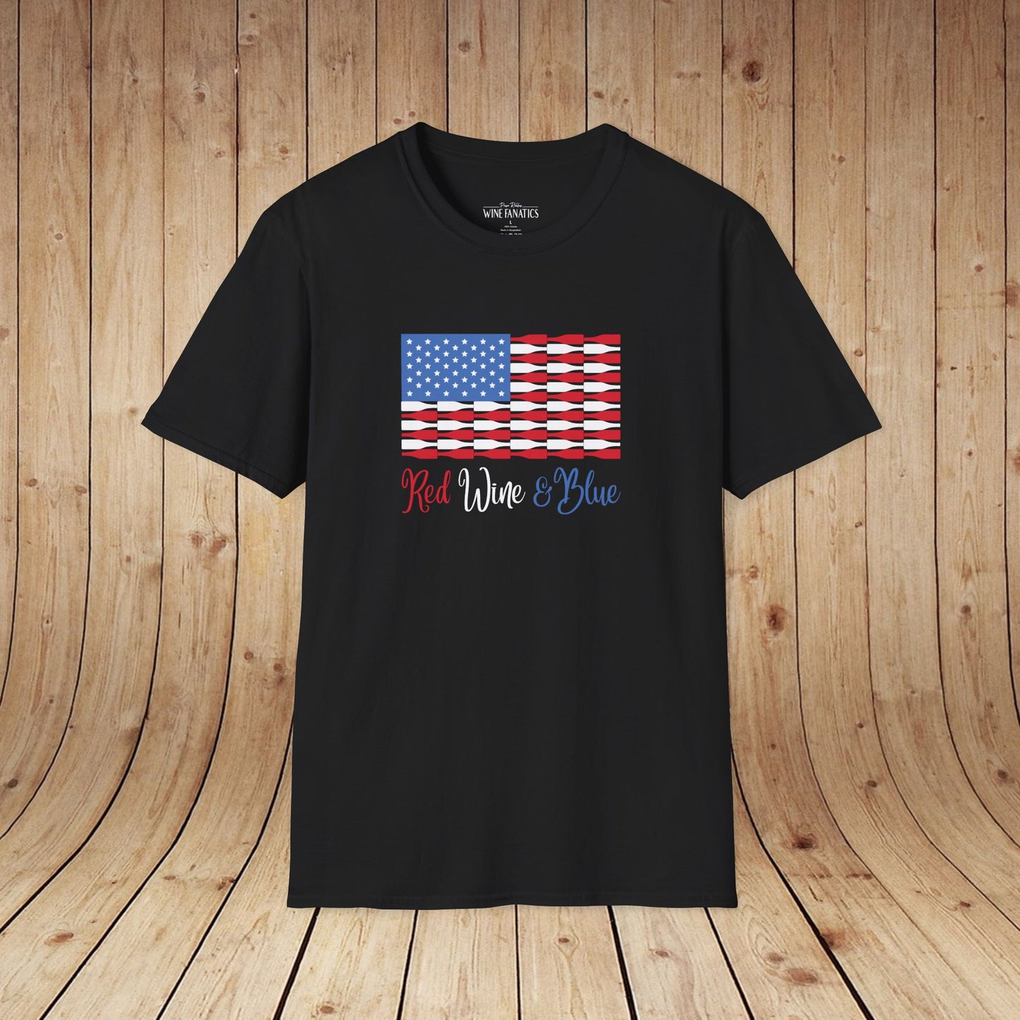 Red Wine & Blue Independence Day Unisex Softstyle T-Shirt