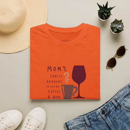Mom's sanity brought to you by Coffee & Wine Crewneck Tee