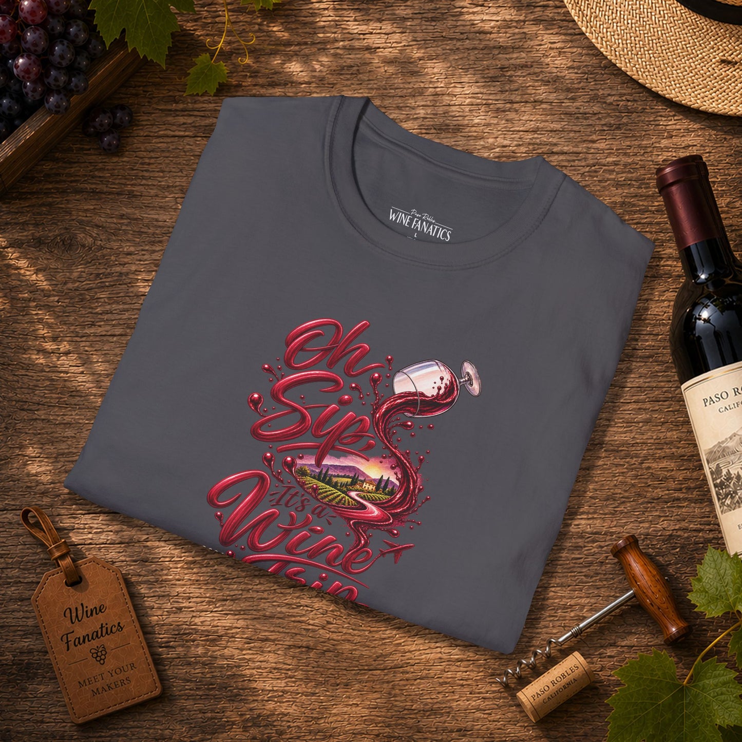 Oh Sip It's A Wine Trip Personalized Crewneck Tee