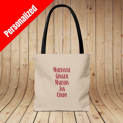 Sip Squad (ladies) Personalized Tote Bag