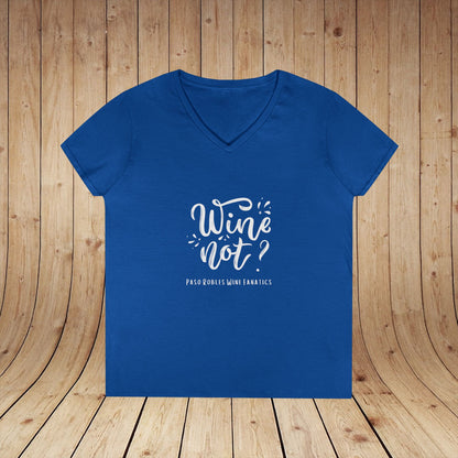 Wine Not? Ladies V-Neck Tee